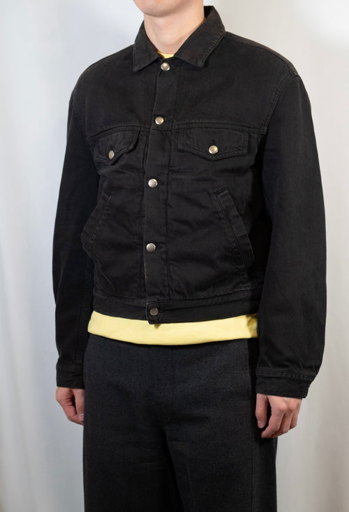 ann demeulemeester black denim jacket