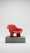 Vermillion Arc Lounge Chair