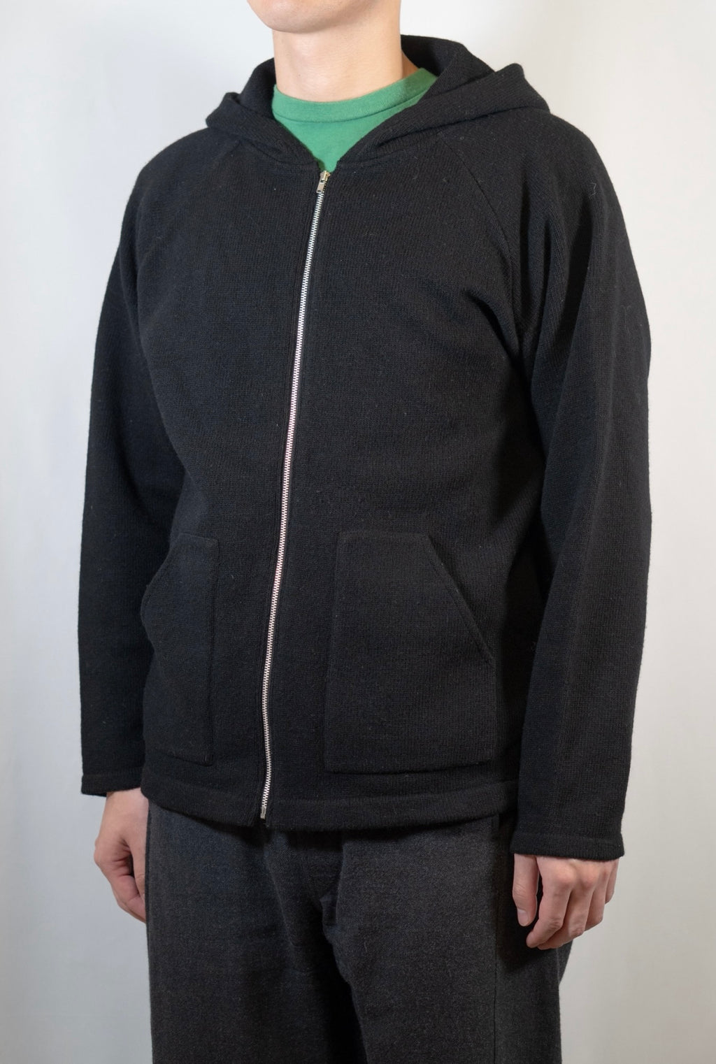 Trans Continents zip knit hoodie