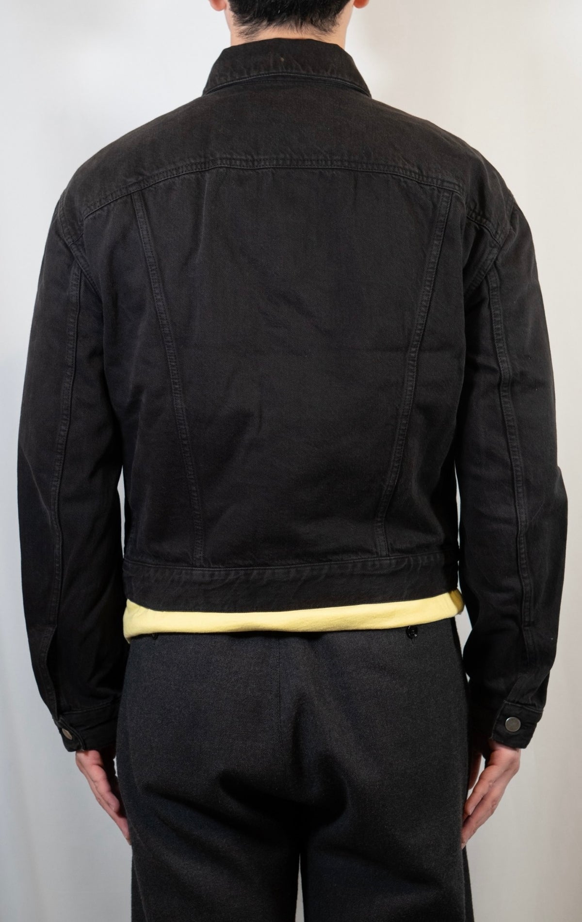 ann demeulemeester black denim jacket