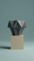 Graphite Origami Metal Side Table